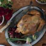 Roasted Sommerlad chicken with fresh cherry sauce