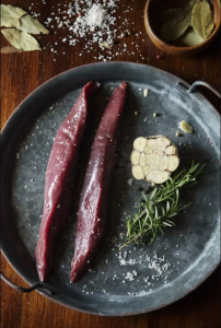 Wild harvested venison tenderloin